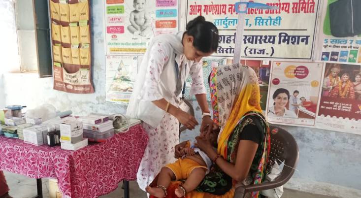 राजस्थान प्रदेश में सालभर रूटीन टीकाकरण में सिरोही जिला प्रथम स्थान पर